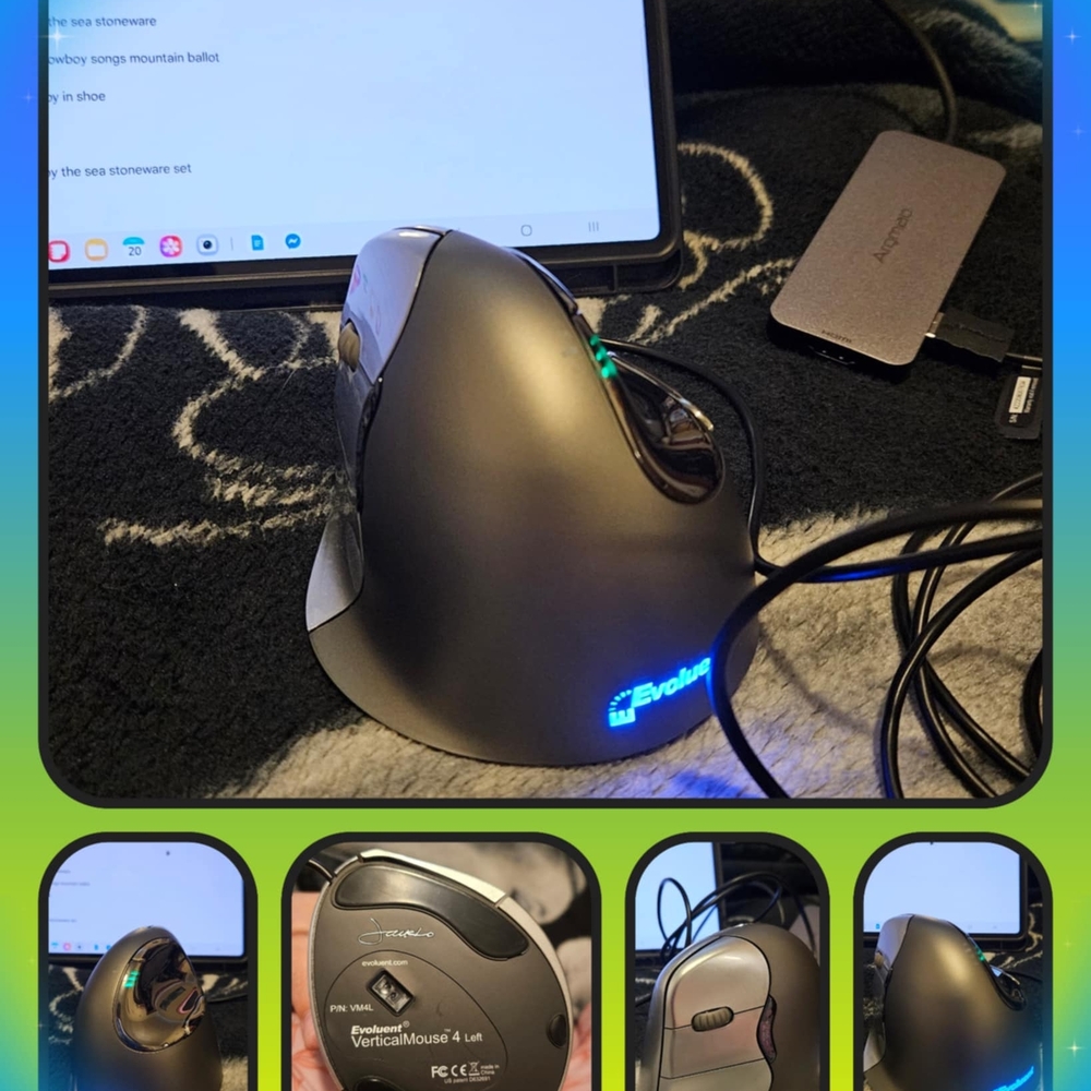 Evoluent VM4R Vertical Mouse 4 Left Hand Ergonomic Mouse Wired USB